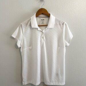 Adidas ClimaCool White Golf Polo Shirt Size XL – Performance Moisture Wicking
